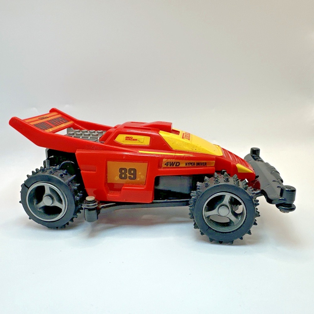 Vintage 1989 Tonka Hyper Drivers 4WD Off Road Racer Buggy Vehicle Red Yellow